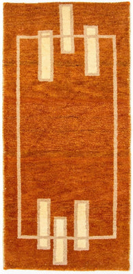 Gabbeh tapijt - Indus - 140 x 70 cm - oranje