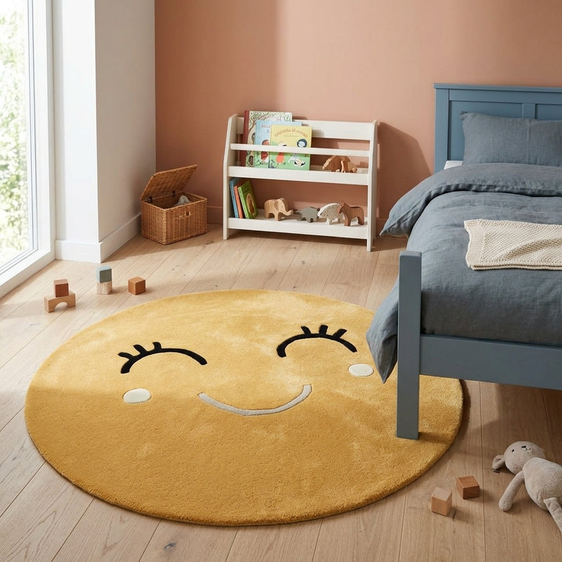 Kinderteppich Happy rund