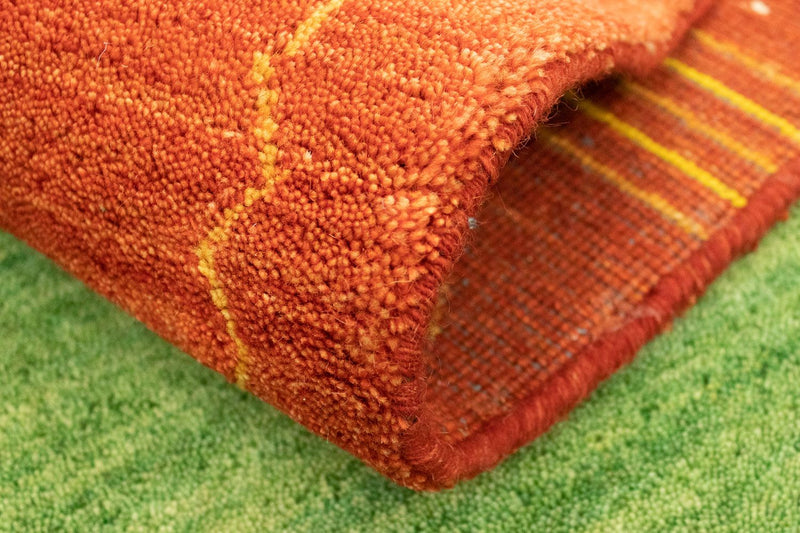 Loper Gabbeh tapijt - Indus - 200 x 80 cm - groen