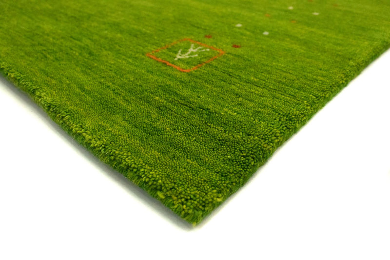 Loper Gabbeh tapijt - Indus - 400 x 80 cm - groen