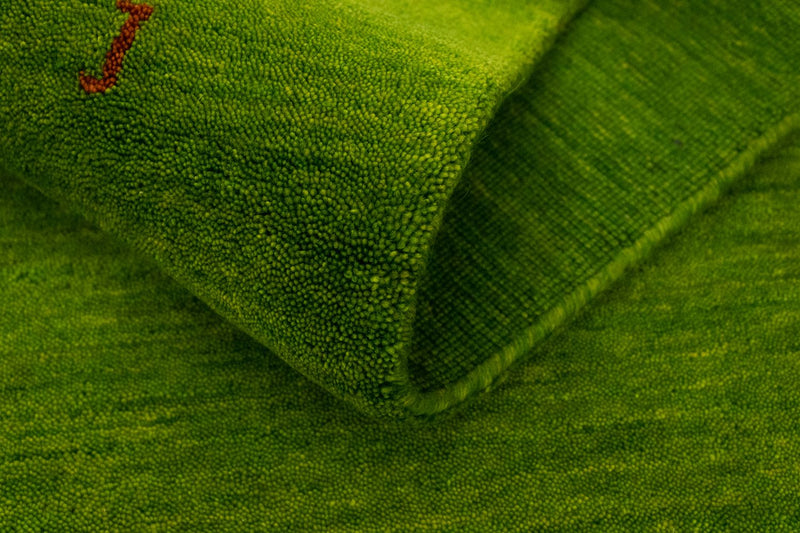 Loper Gabbeh tapijt - Indus - 400 x 80 cm - groen