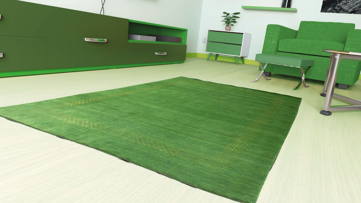 Gabbeh tapijt - Indus - 300 x 250 cm - groen