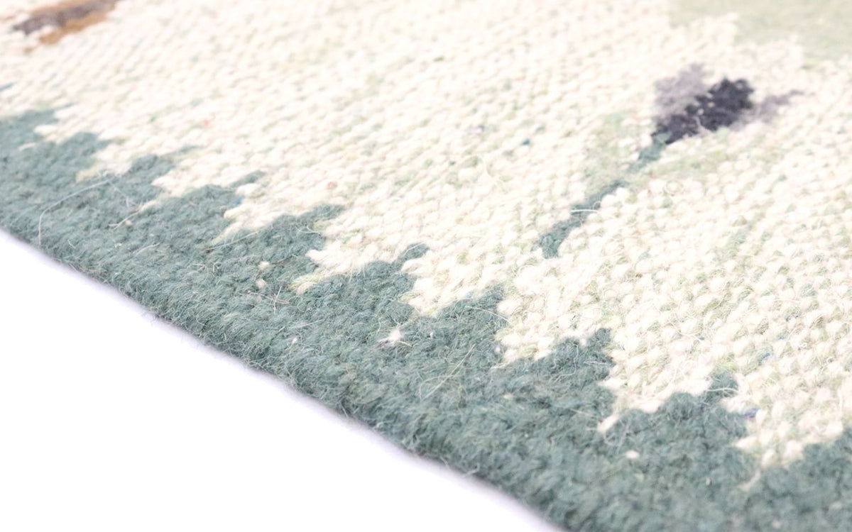 Loper Kelim tapijt - Trendy - 250 x 80 cm - lichtgroen