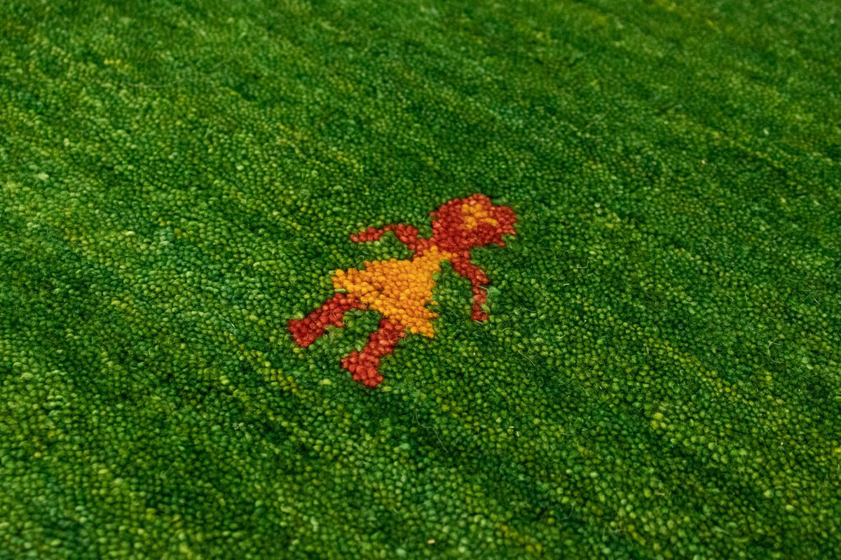 Loper Gabbeh tapijt - Indus - 200 x 80 cm - groen