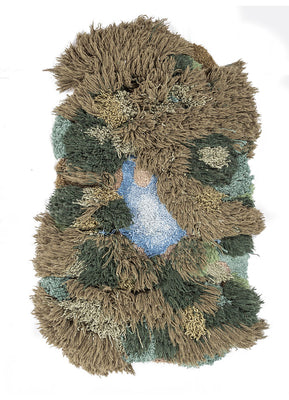 Wollen tapijt speciale vorm  - 150 x 90 cm - veelkleurig