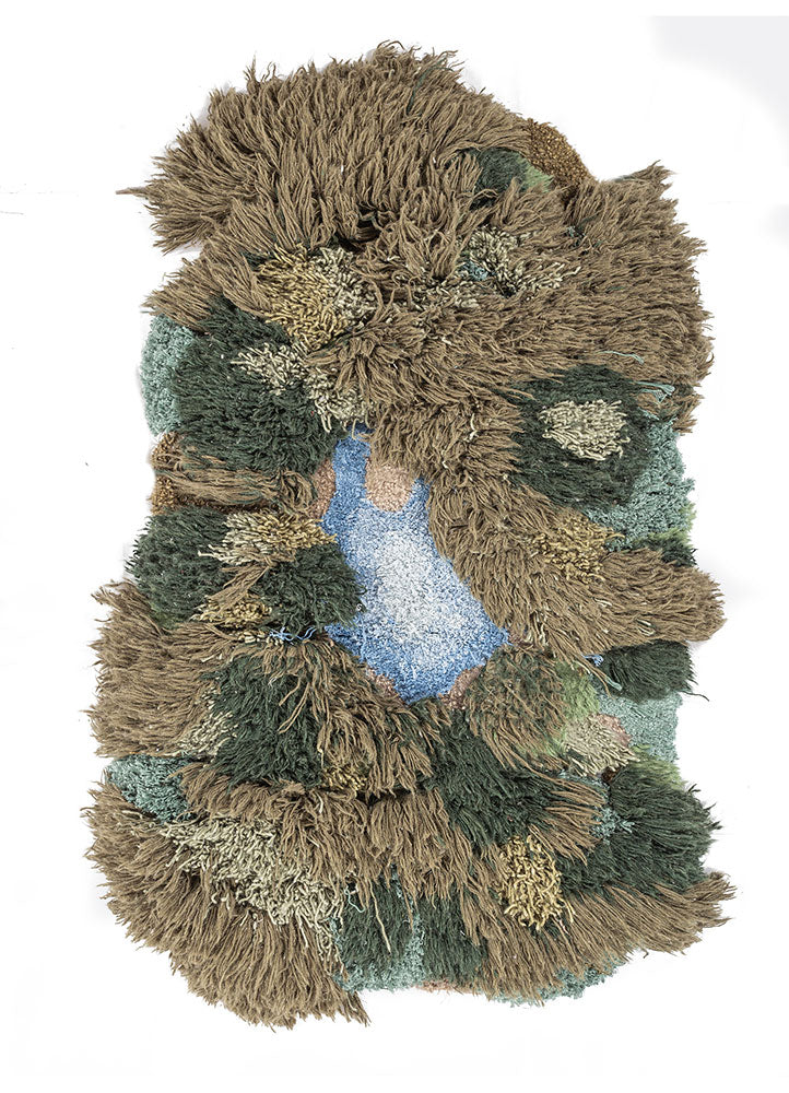 Wollen tapijt speciale vorm  - 150 x 90 cm - veelkleurig