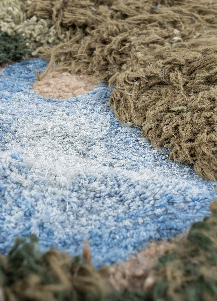 Wollen tapijt speciale vorm  - 150 x 90 cm - veelkleurig