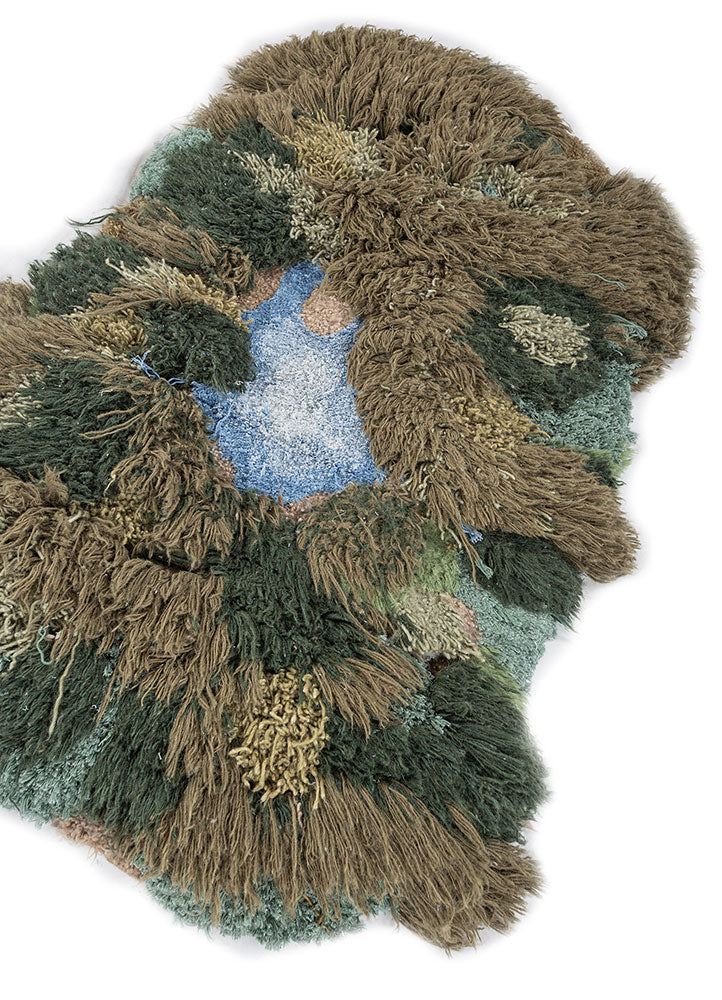 Wollen tapijt speciale vorm  - 150 x 90 cm - veelkleurig