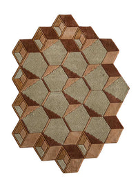 Wollen tapijt speciale vorm  - 140 x 195 cm - mintgroen