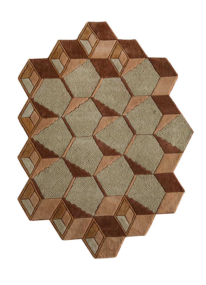 Wollen tapijt speciale vorm  - 140 x 195 cm - mintgroen