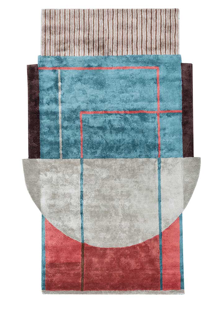 Designer tapijt speciale vorm  - 240 x 150 cm - veelkleurig