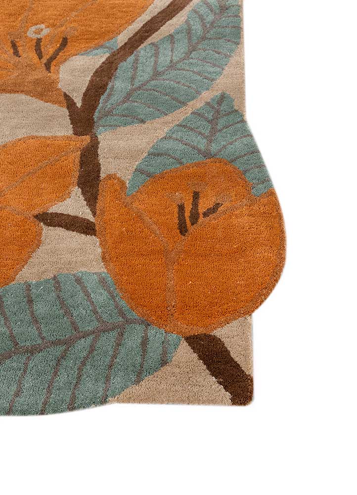 Wollen tapijt speciale vorm  - 270 x 180 cm - goud