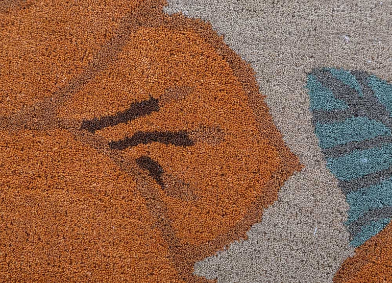 Wollen tapijt speciale vorm  - 270 x 180 cm - goud