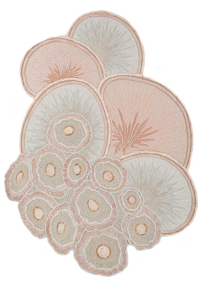 Wollen tapijt speciale vorm  - 240 x 180 cm - beige