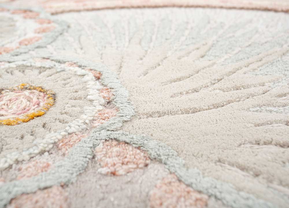 Wollen tapijt speciale vorm  - 240 x 180 cm - beige