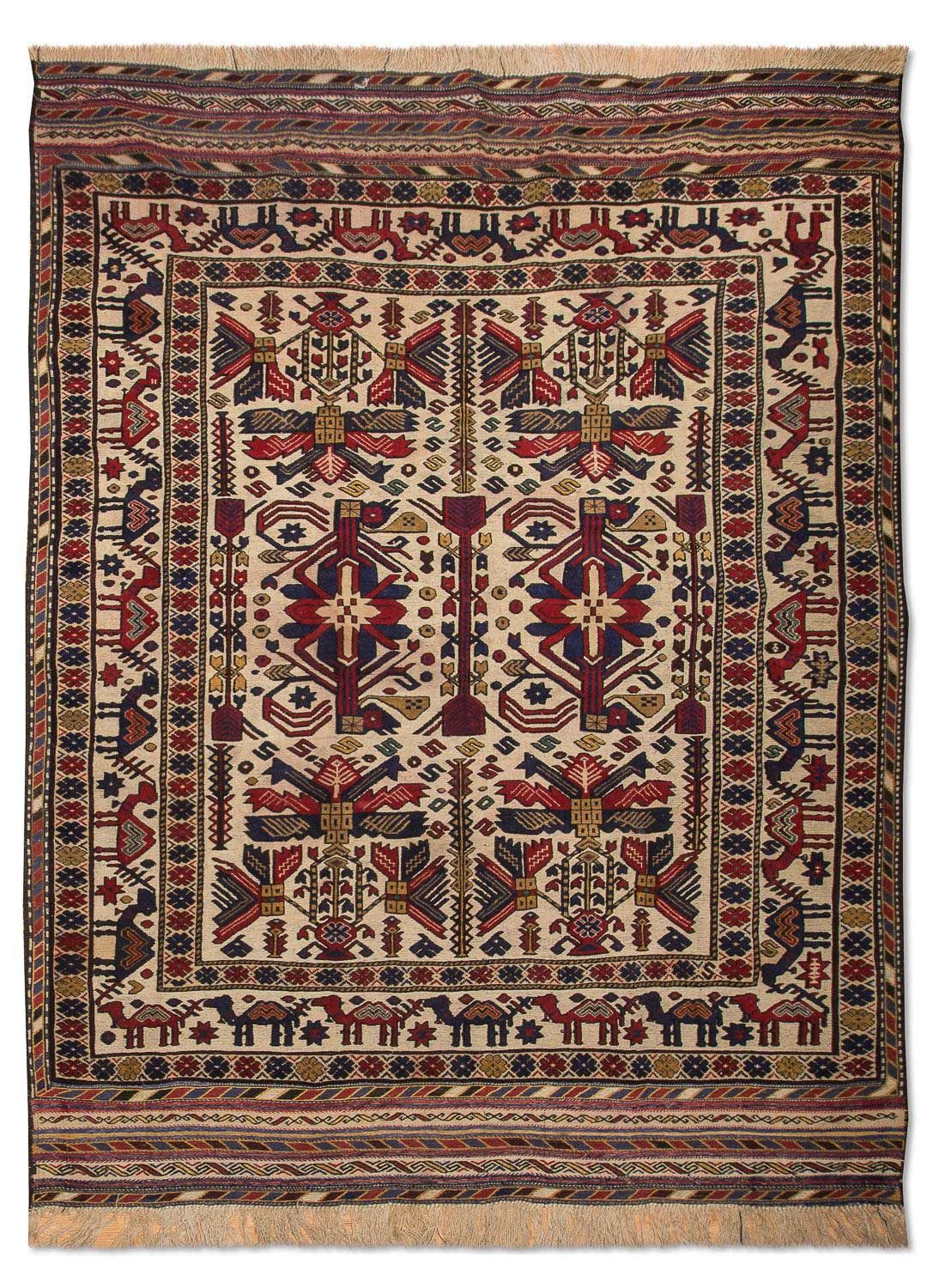 Kelim tapijt - Oud - 276 x 185 cm - beige