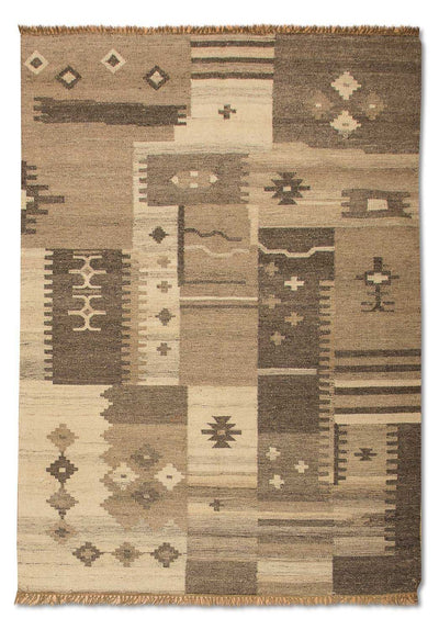 Moderne kilim Tapijt 140x200cm - Wollen tapijt