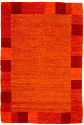 Kelim tapijt - Trendy - 202 x 143 cm - oranje