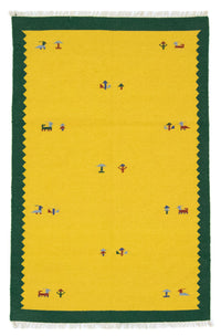 Kelim tapijt - Trendy - 180 x 120 cm - geel