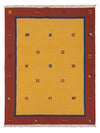 Moderne kilim Tapijt - Wollen tapijt - Rechthoekig / Mosterdgeel / 170 x 240 cm Rechthoekig
