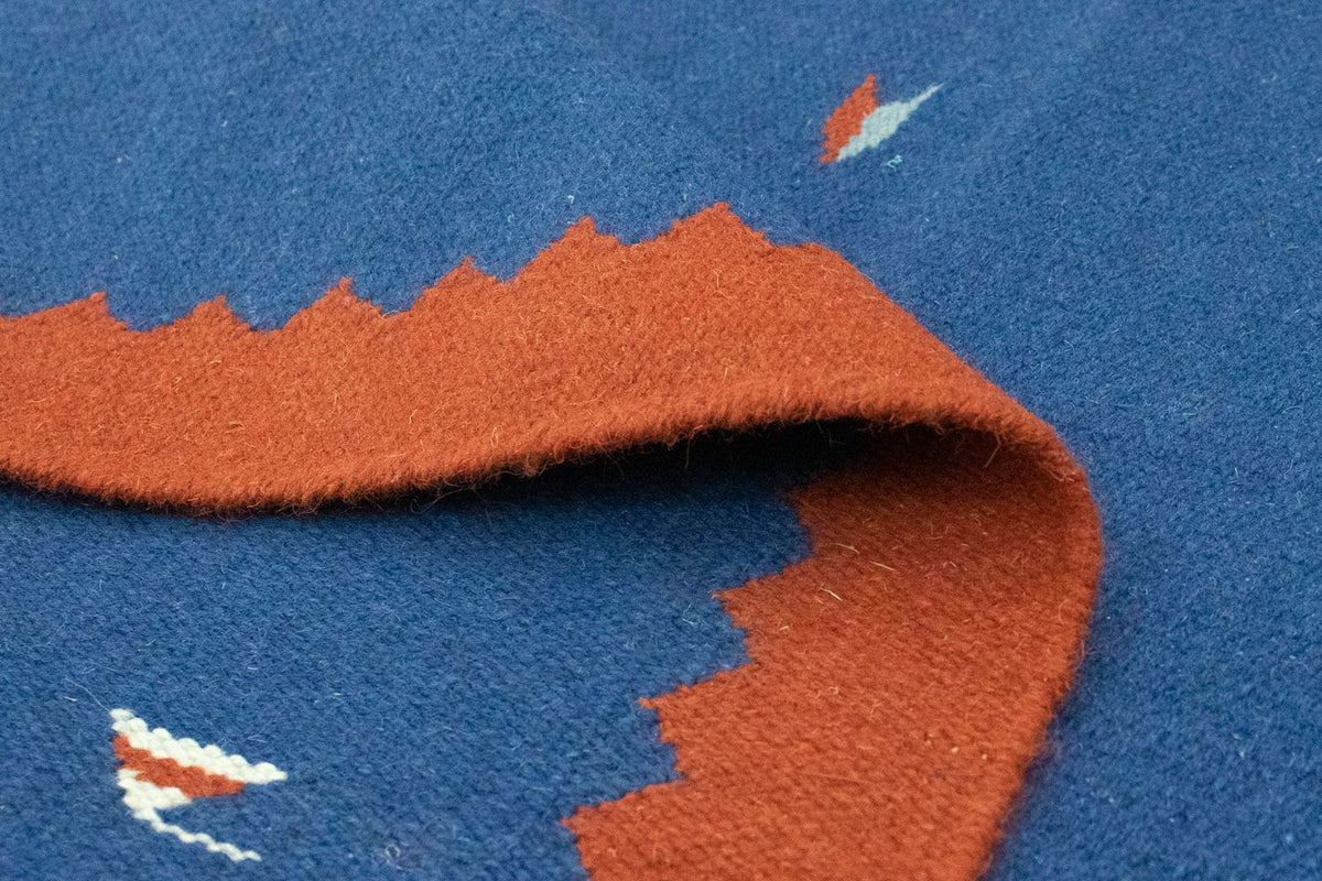 Kelim tapijt - Trendy - 180 x 120 cm - blauw