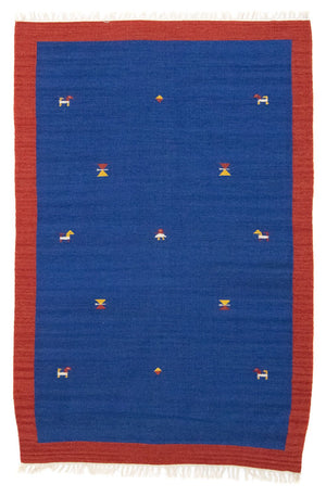 Kelim tapijt - Trendy - 180 x 120 cm - blauw