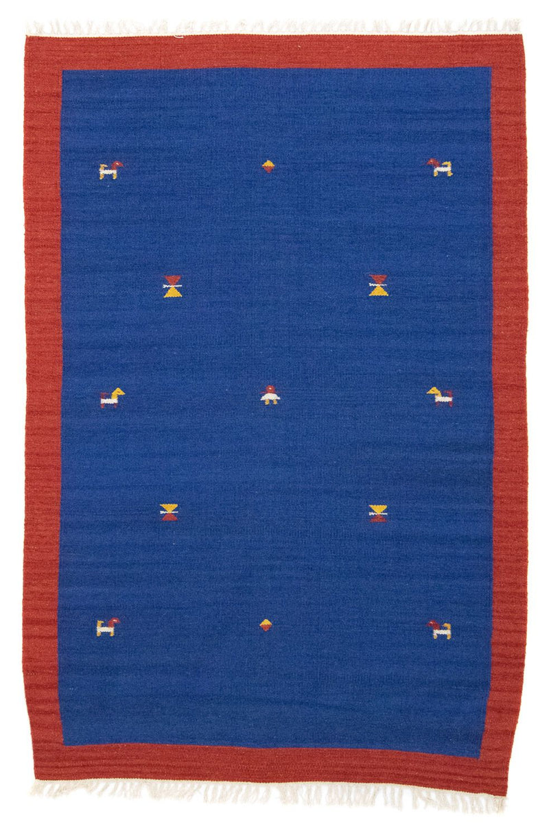 Kelim tapijt - Trendy - 180 x 120 cm - blauw
