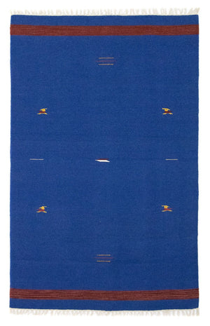 Kelim tapijt - Trendy - 180 x 120 cm - blauw