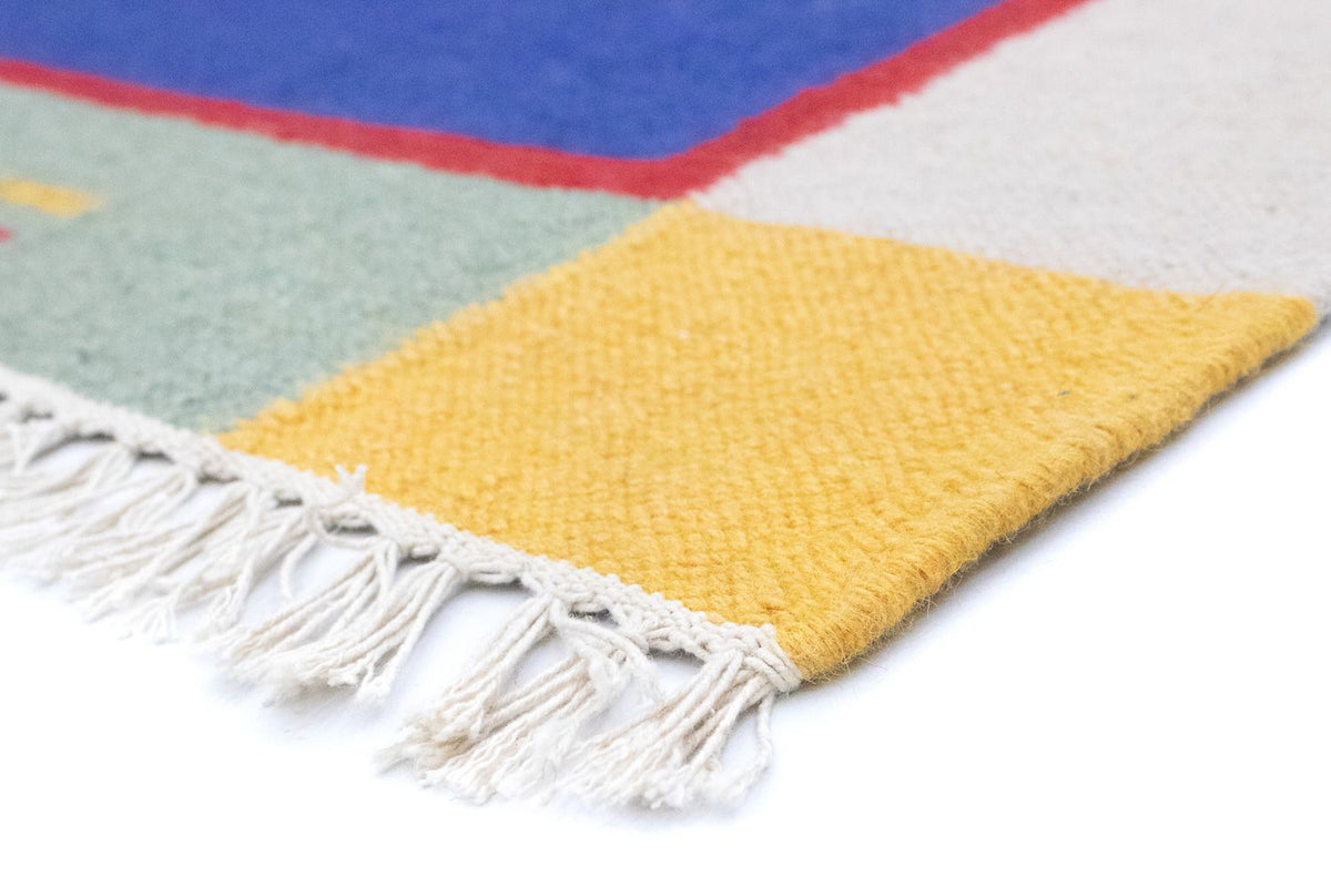 Kelim tapijt - Trendy - 180 x 120 cm - blauw