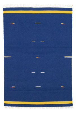 Kelim tapijt - Trendy - 180 x 120 cm - blauw