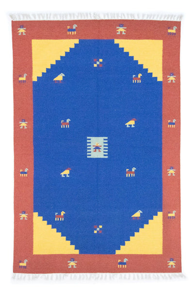 Moderne kilim Tapijt 140x200cm - Wollen tapijt