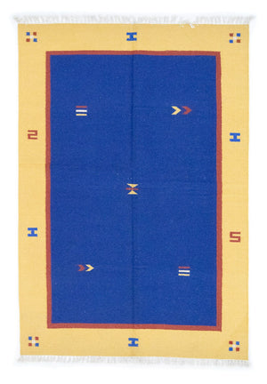Kelim tapijt - Trendy - 200 x 140 cm - blauw