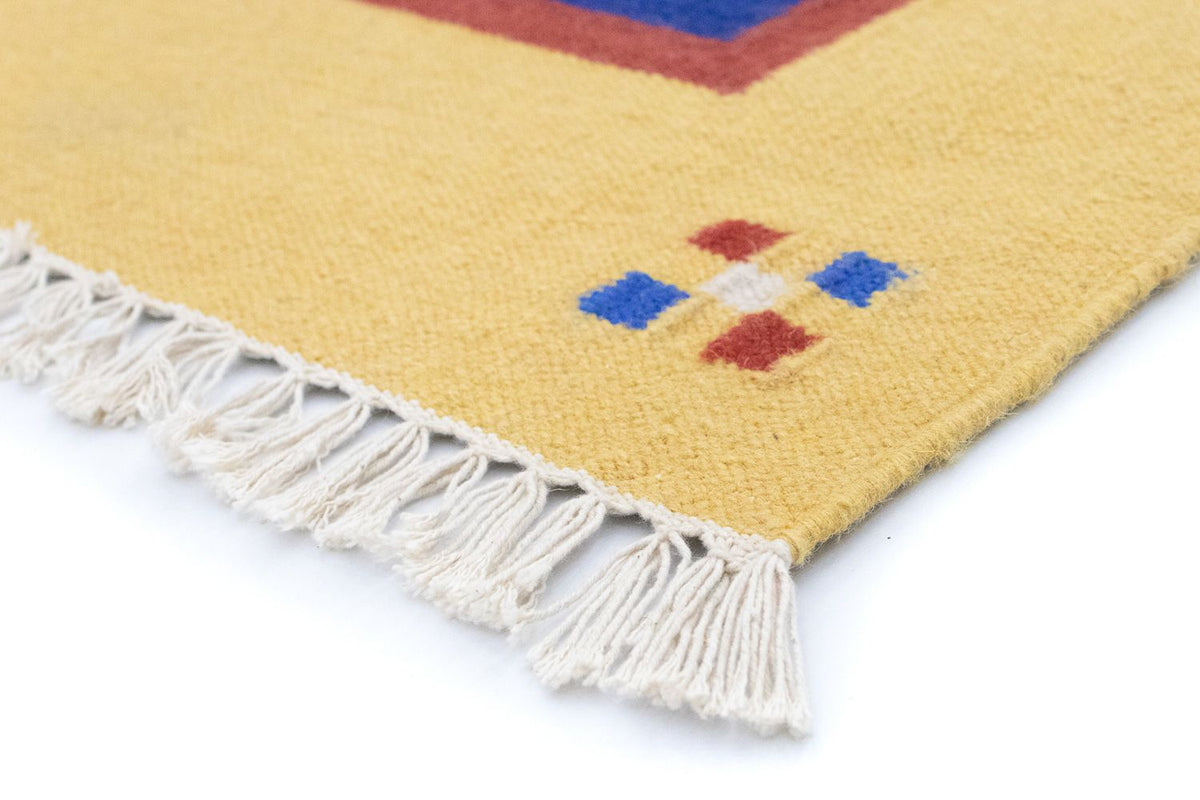 Kelim tapijt - Trendy - 200 x 140 cm - blauw