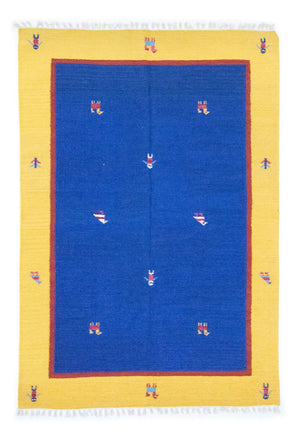 Kelim tapijt - Trendy - 200 x 140 cm - blauw