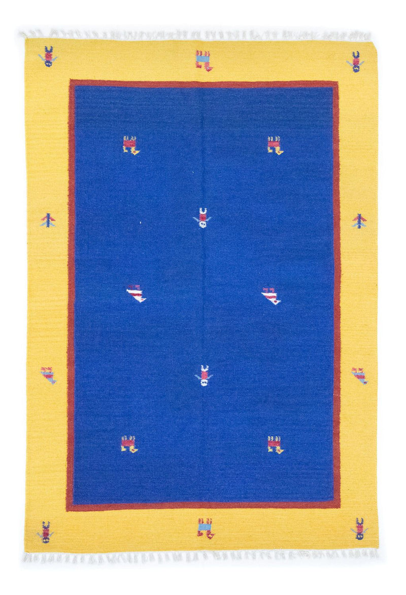 Kelim tapijt - Trendy - 200 x 140 cm - blauw