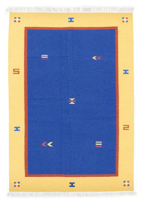 Kelim tapijt - Trendy - 200 x 140 cm - blauw