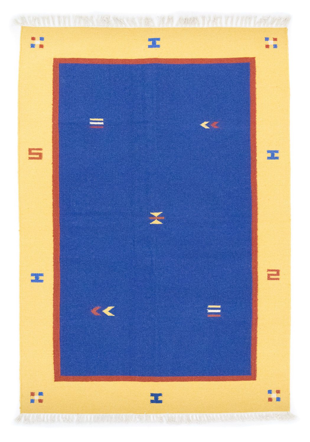 Kelim tapijt - Trendy - 200 x 140 cm - blauw
