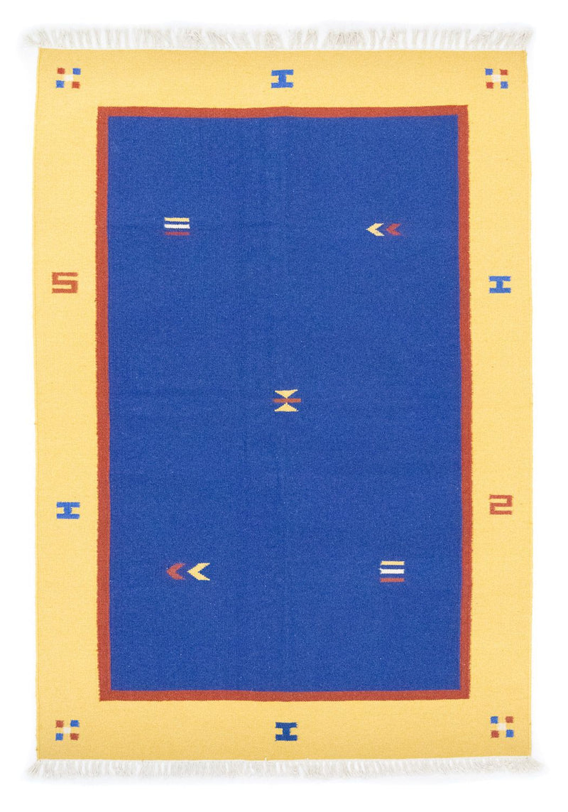 Kelim tapijt - Trendy - 200 x 140 cm - blauw