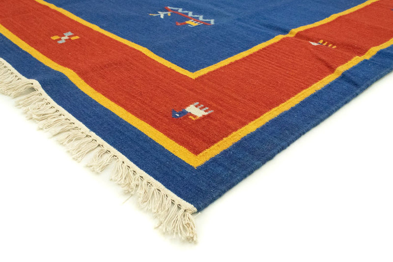 Kelim tapijt - Trendy - 300 x 200 cm - blauw