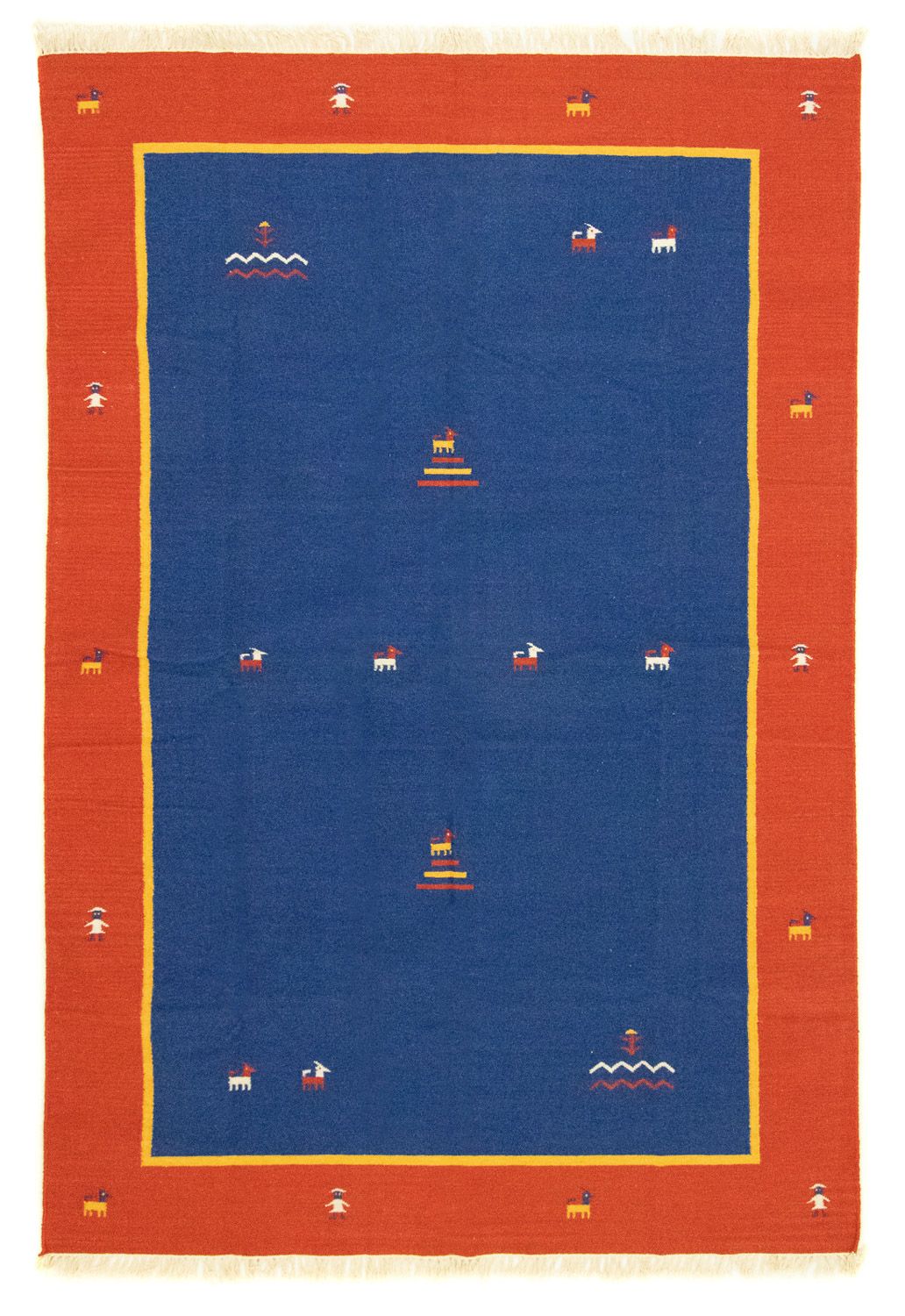 Kelim tapijt - Trendy - 300 x 200 cm - blauw