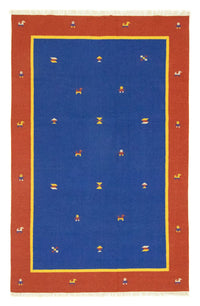Kelim tapijt - Trendy - 300 x 200 cm - blauw
