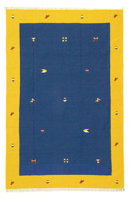 Kelim tapijt - Trendy - 300 x 200 cm - blauw