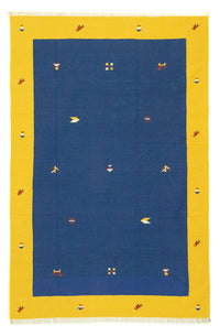 Kelim tapijt - Trendy - 300 x 200 cm - blauw