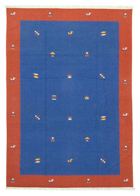 Kelim tapijt - Trendy - 300 x 200 cm - blauw