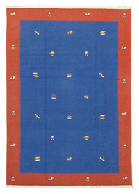 Kelim tapijt - Trendy - 300 x 200 cm - blauw