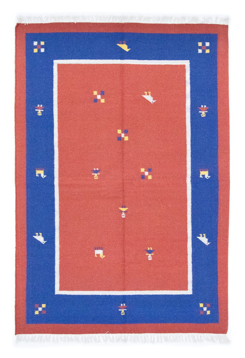 Kelim tapijt - Trendy - 200 x 140 cm - oranje