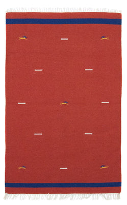 Kelim tapijt - Trendy - 180 x 120 cm - rood