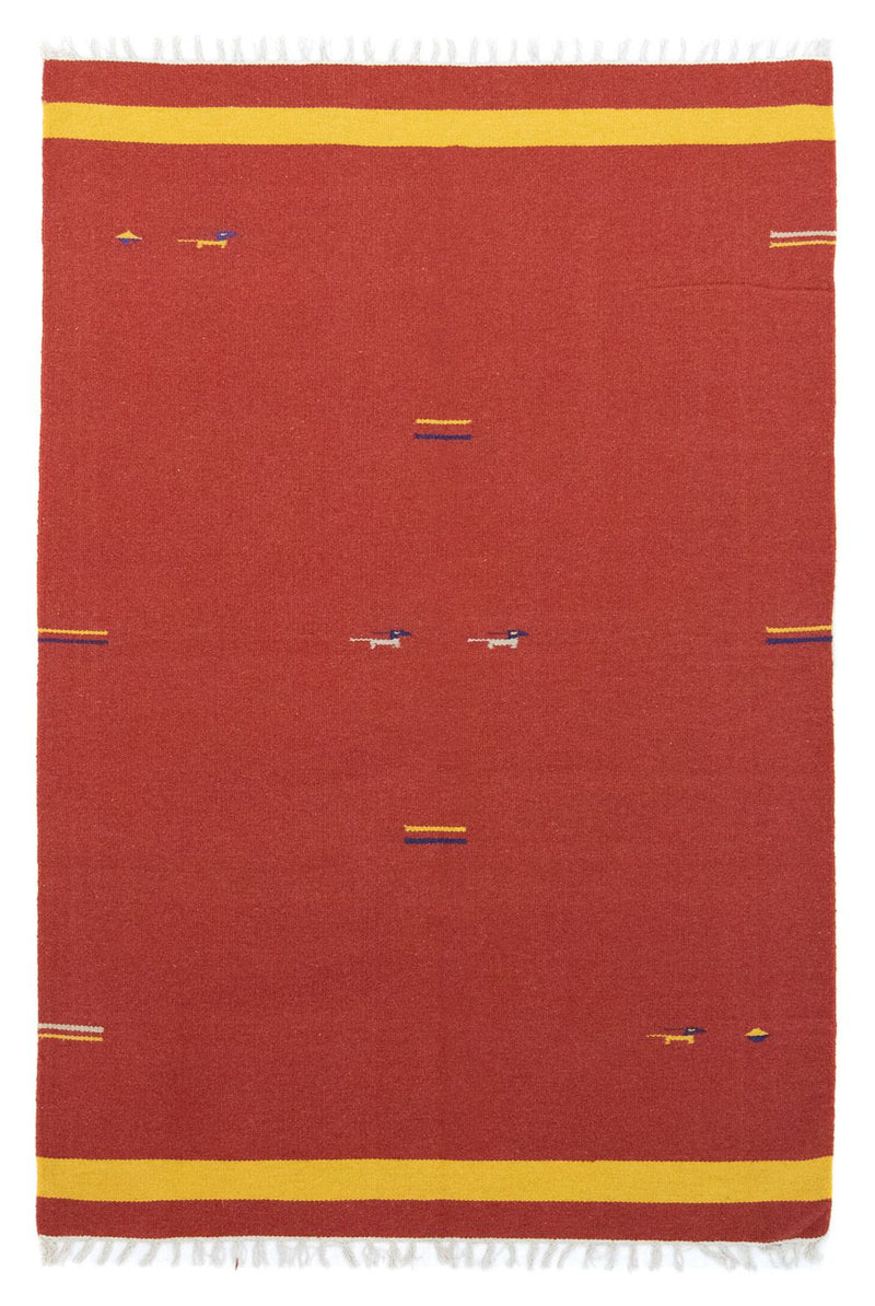 Kelim tapijt - Trendy - 200 x 140 cm - rood