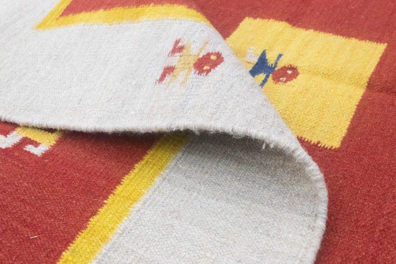 Kelim tapijt - Trendy - 200 x 140 cm - rood