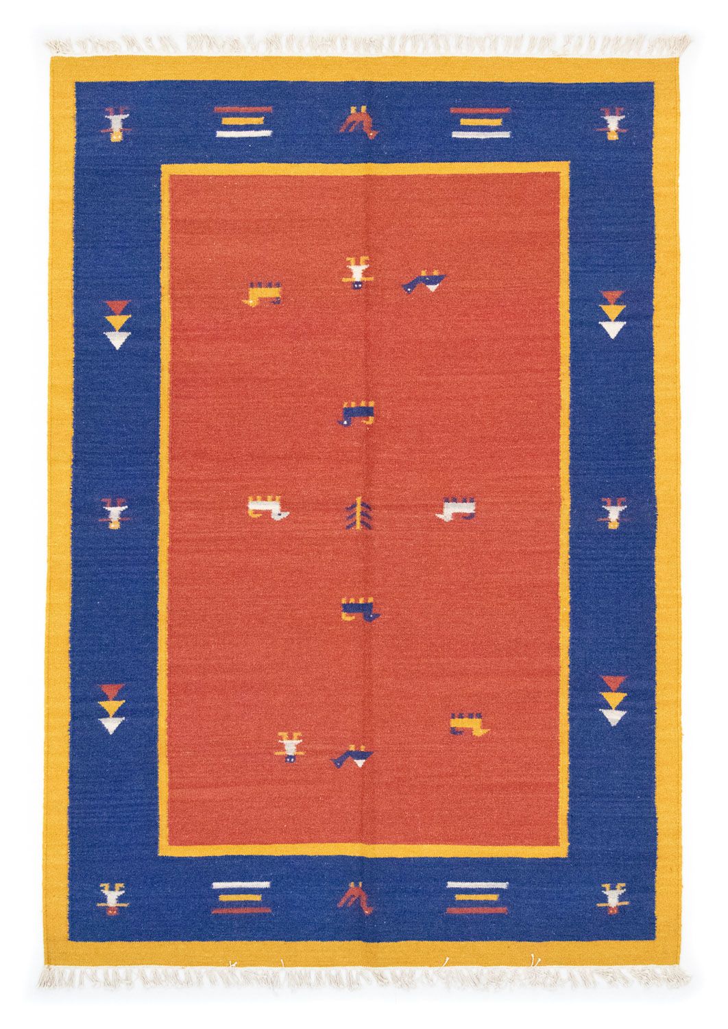 Kelim tapijt - Trendy - 200 x 140 cm - oranje